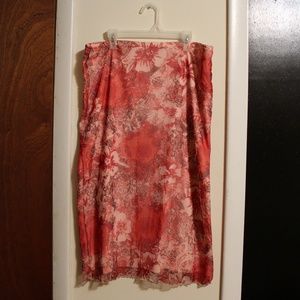 FREE W PURCHASE Mid Length Floral Skirt, Large